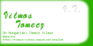 vilmos tomecz business card